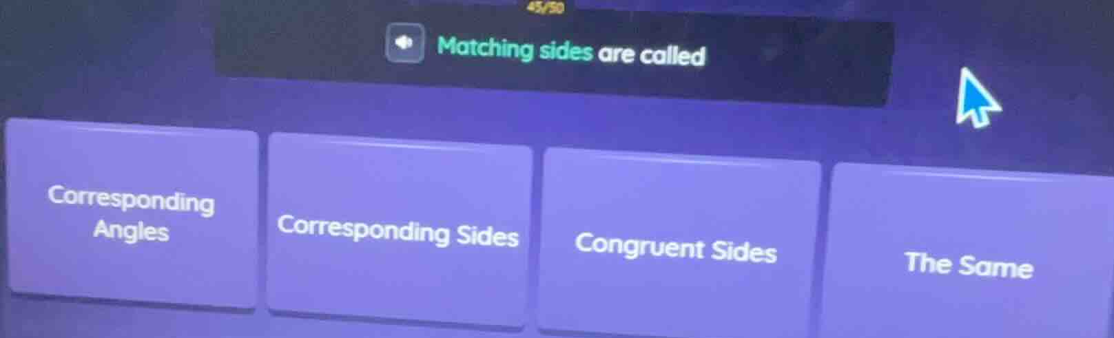 matching sides are called options: corresponding angles, corresponding …