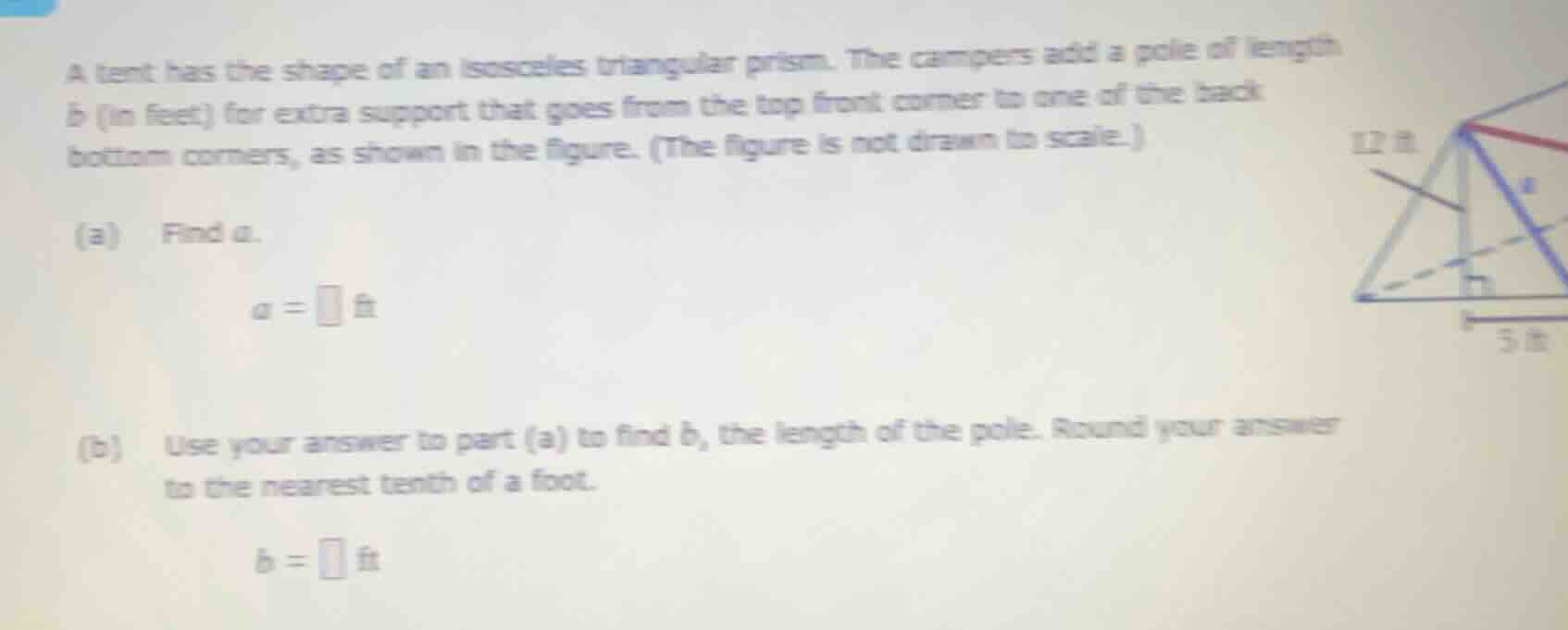 a tent has the shape of an isosceles triangular prism. the campers add …