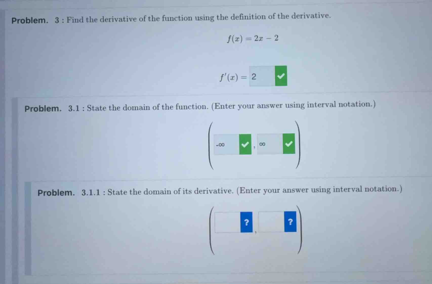 problem. 3 : find the derivative of the function using the definition o…
