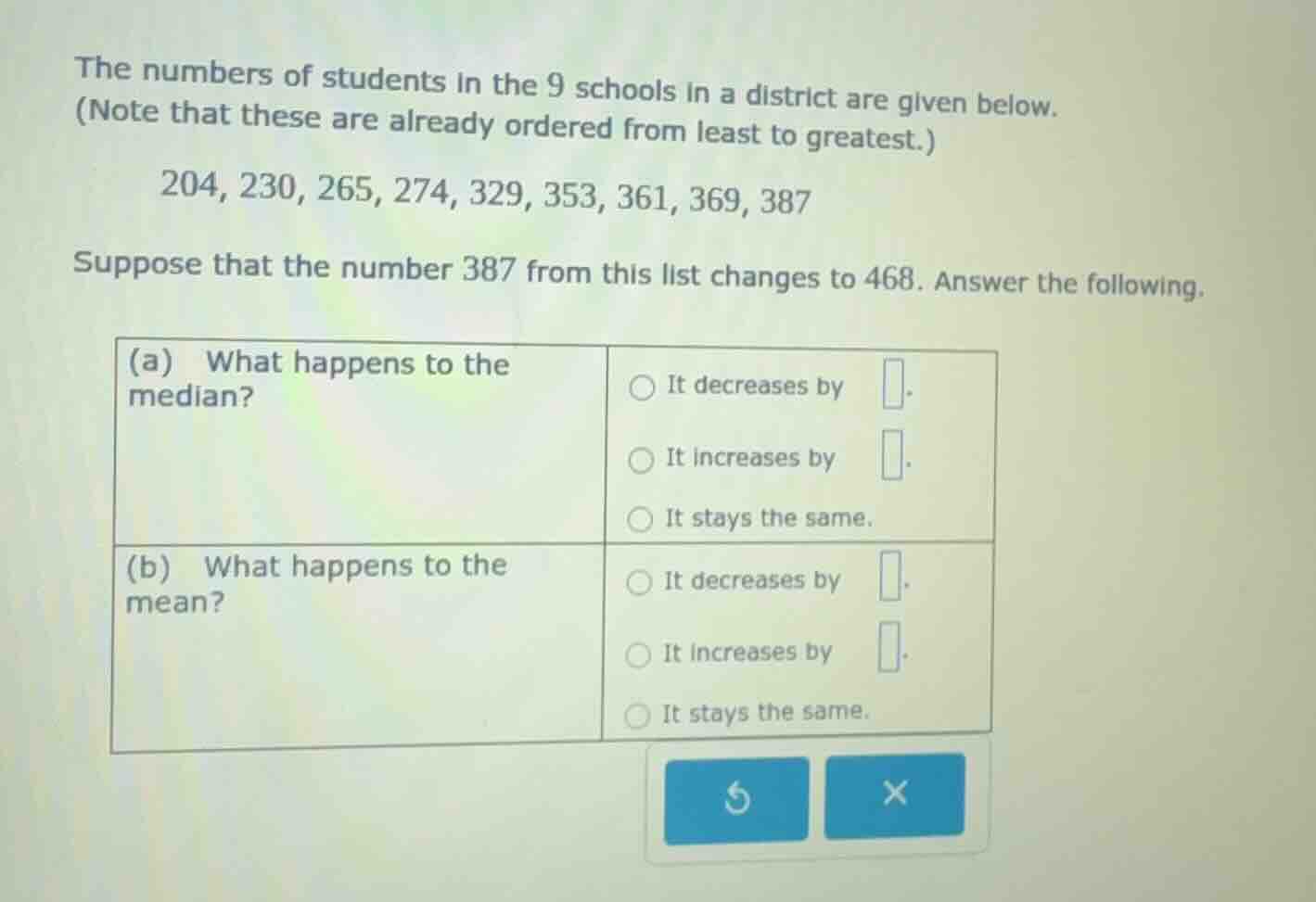 the numbers of students in the 9 schools in a district are given below.…
