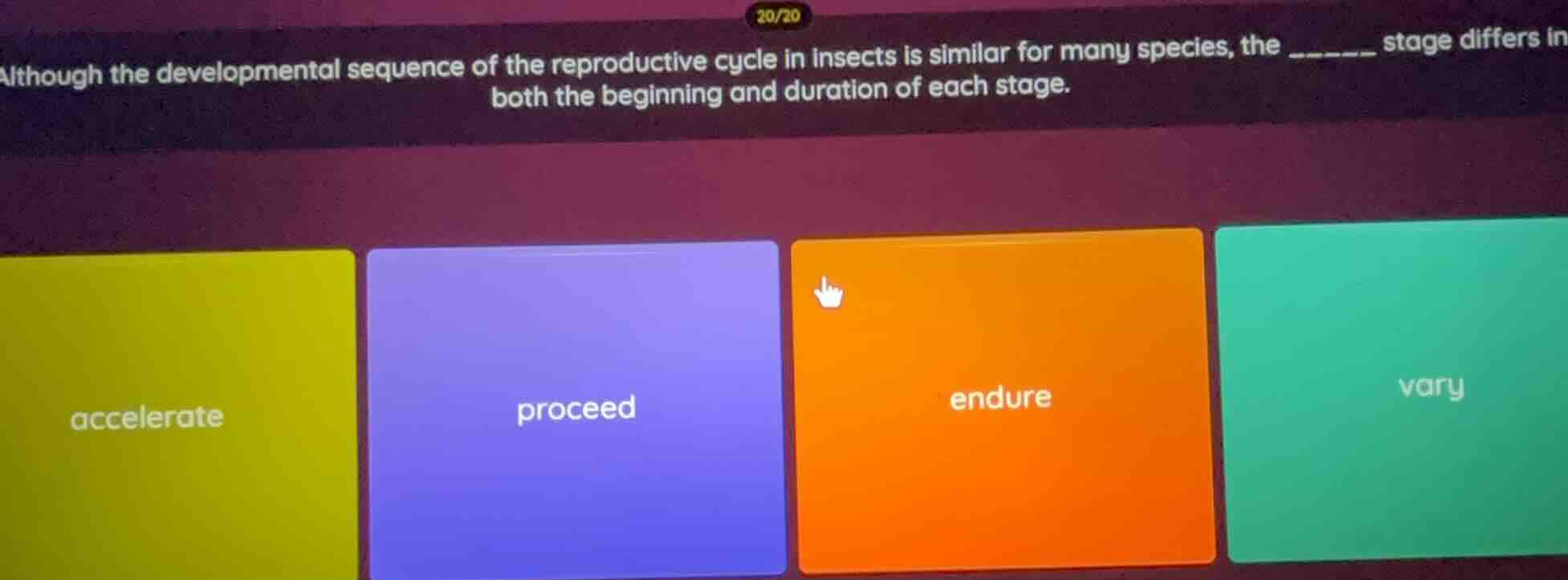 although the developmental sequence of the reproductive cycle in insect…