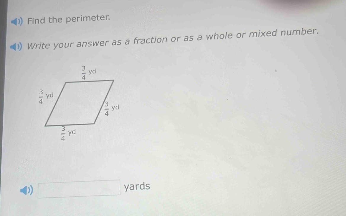 find the perimeter. write your answer as a fraction or as a whole or mi…