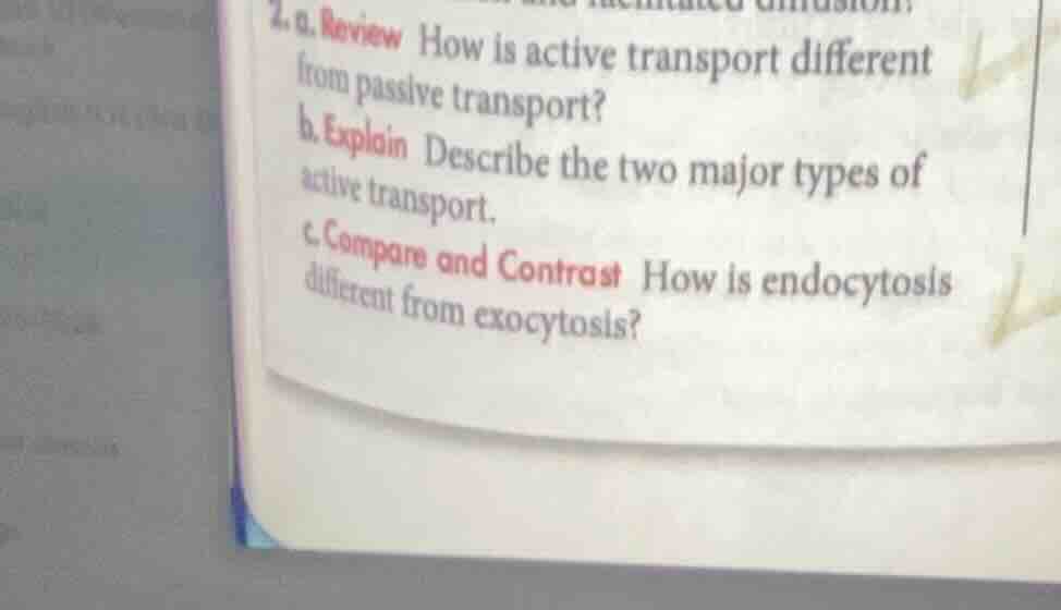 2. a. review how is active transport different from passive transport? …