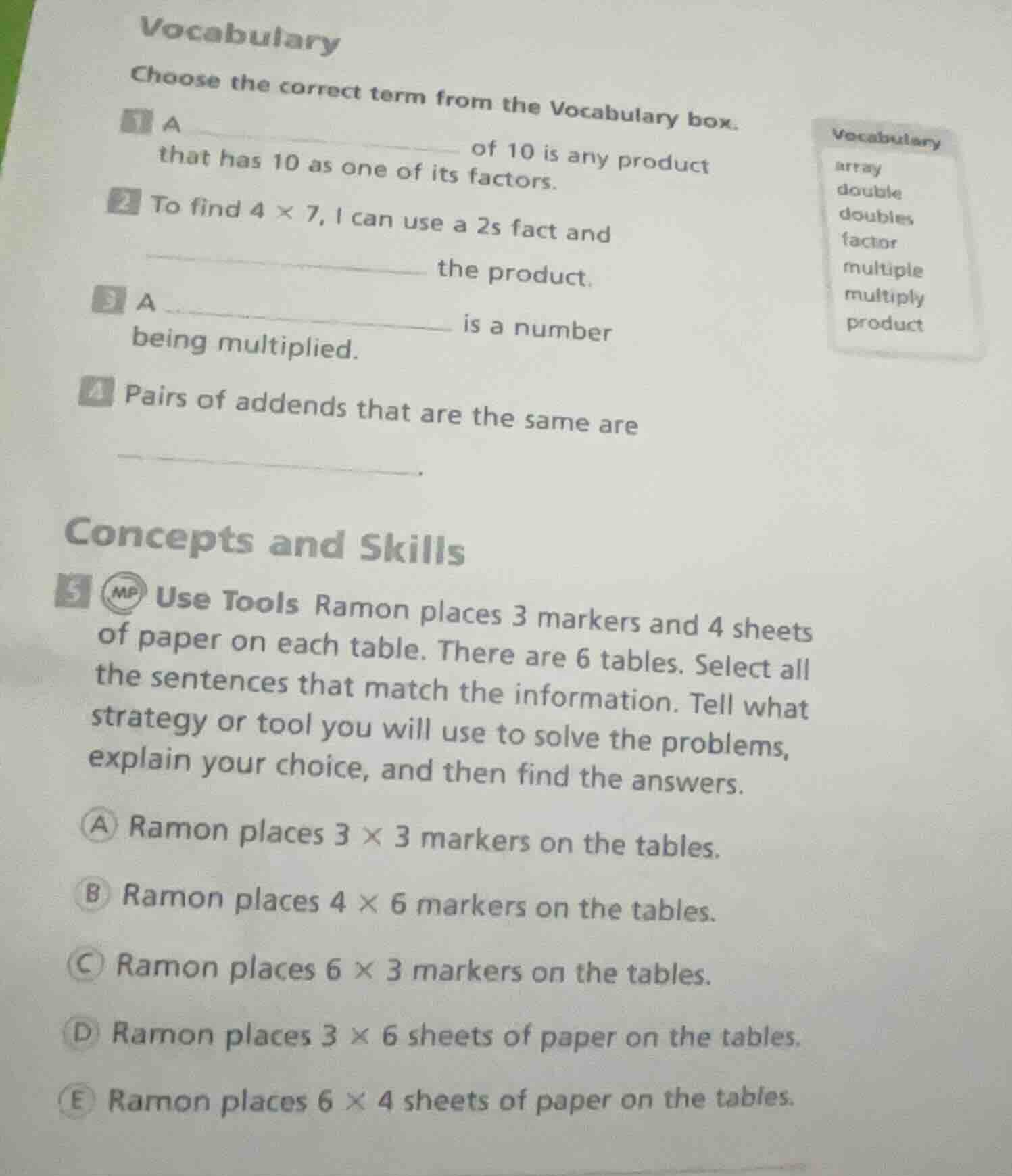 vocabulary choose the correct term from the vocabulary box. 1 a ______ …