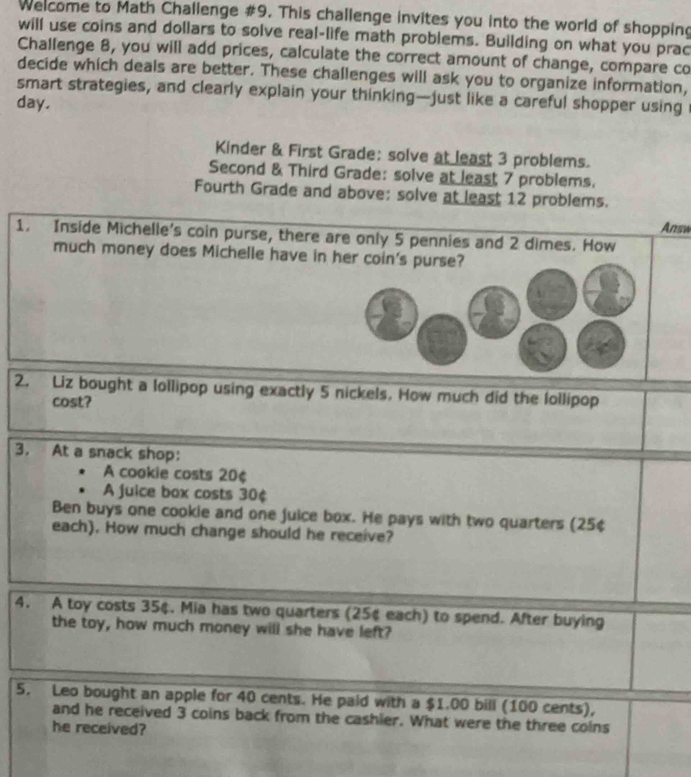 welcome to math challenge #9. this challenge invites you into the world…