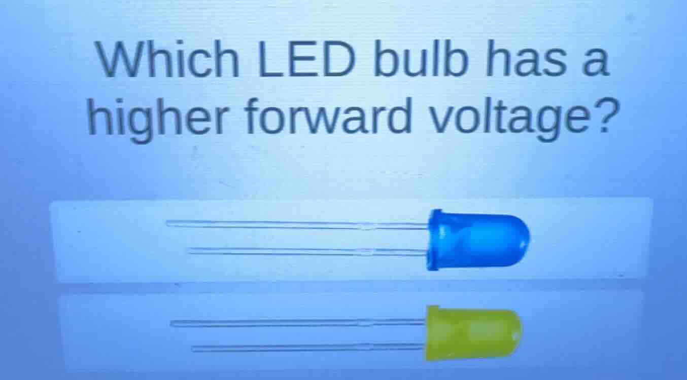 which led bulb has a higher forward voltage?
