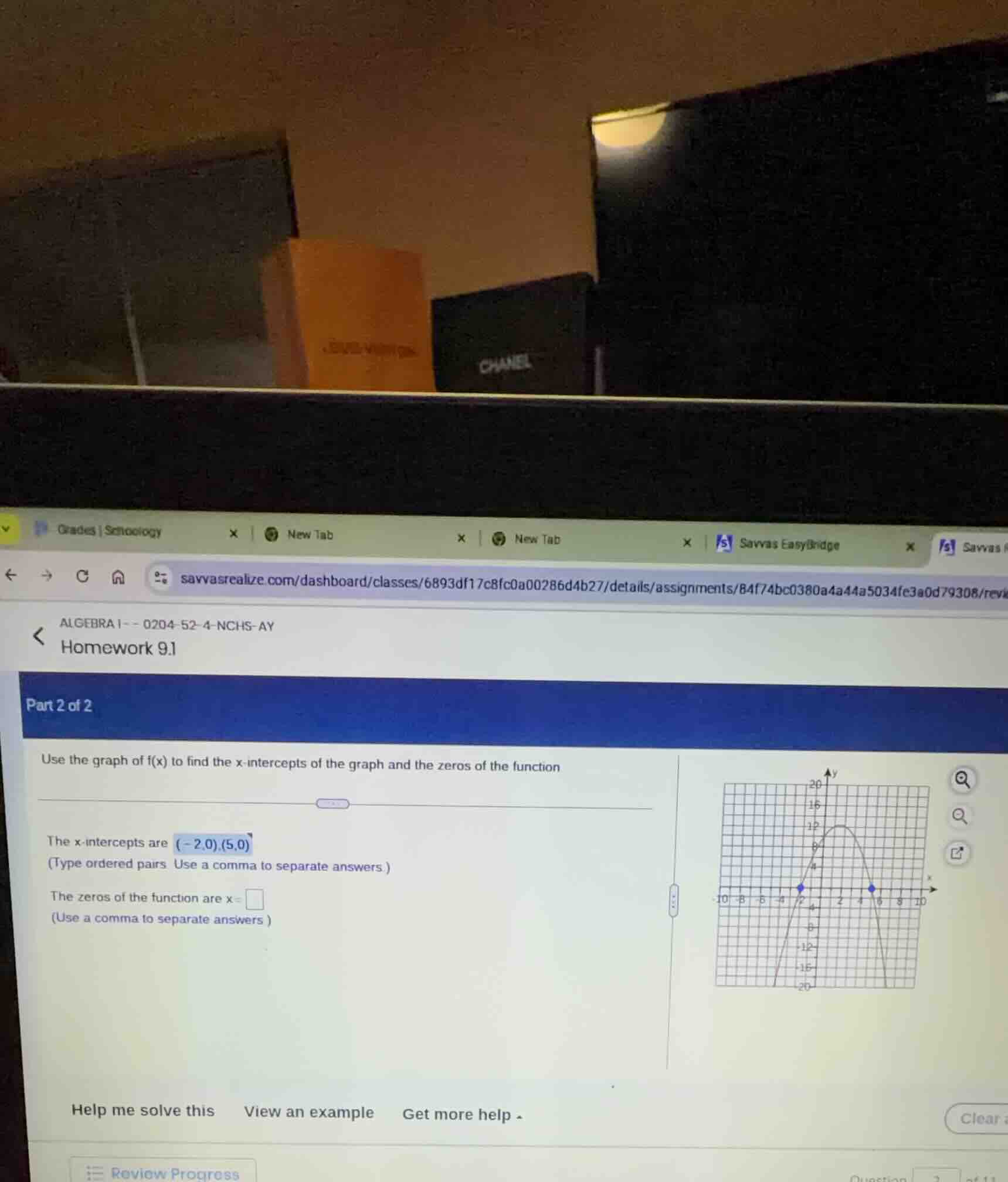 algebra i-- 0204 - 52 - 4 - nchs - ay homework 9.1 part 2 of 2 use the …