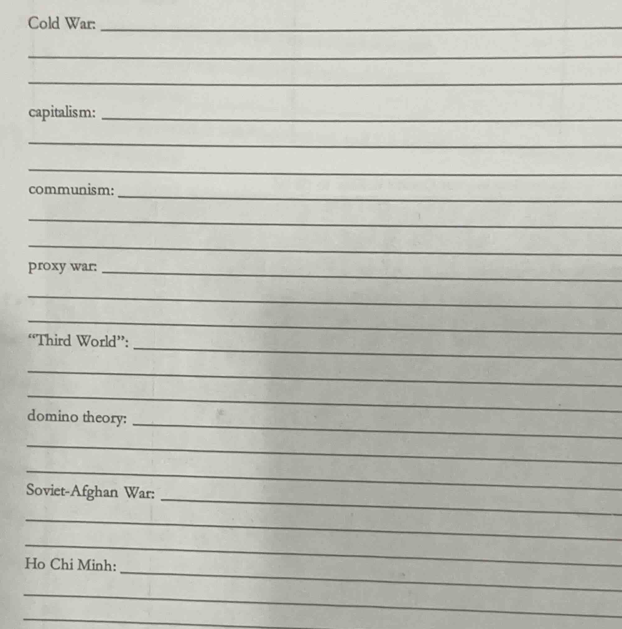 cold war: capitalism: communism: proxy war: \third world\: domino theor…