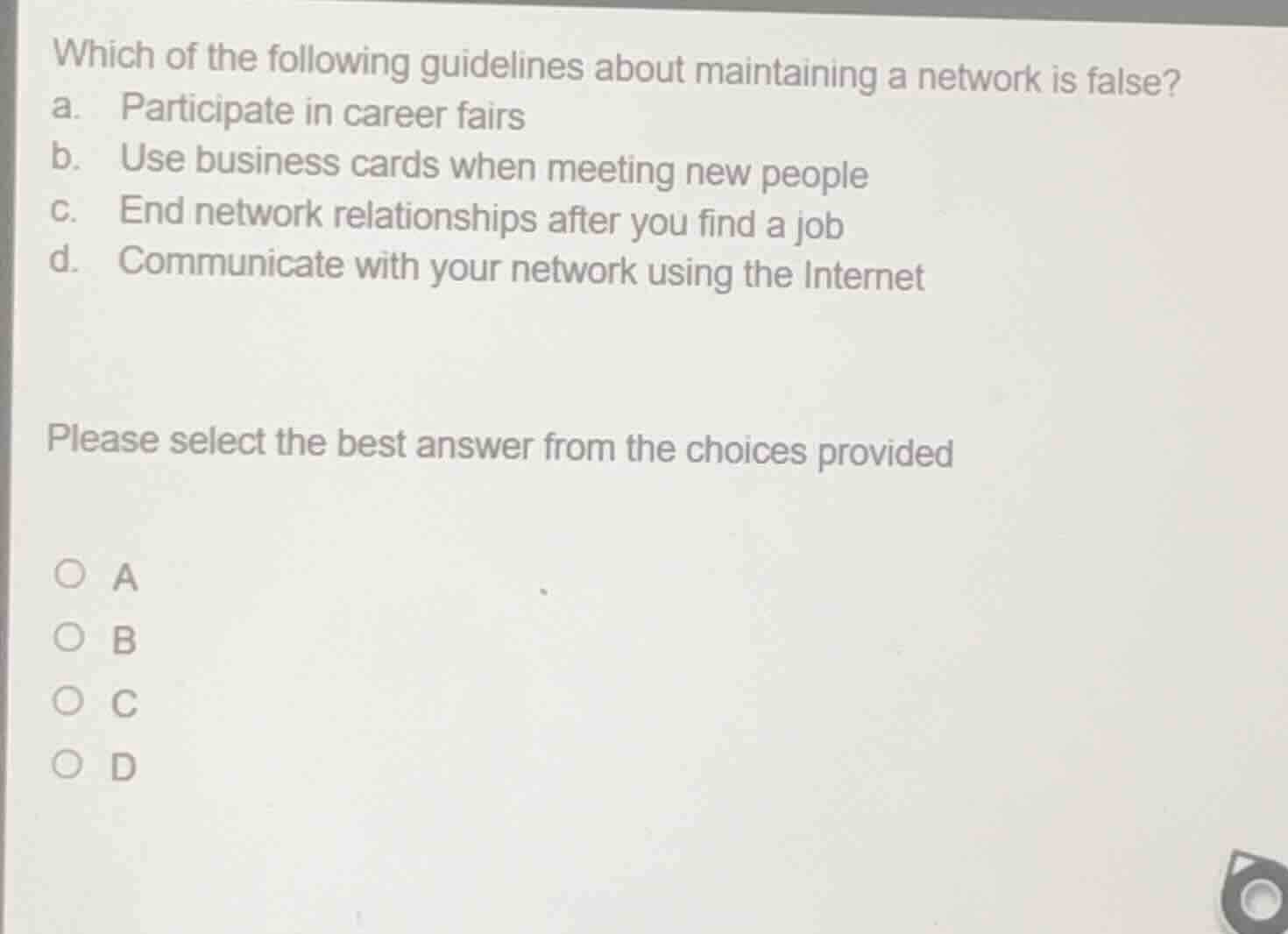 which of the following guidelines about maintaining a network is false?…