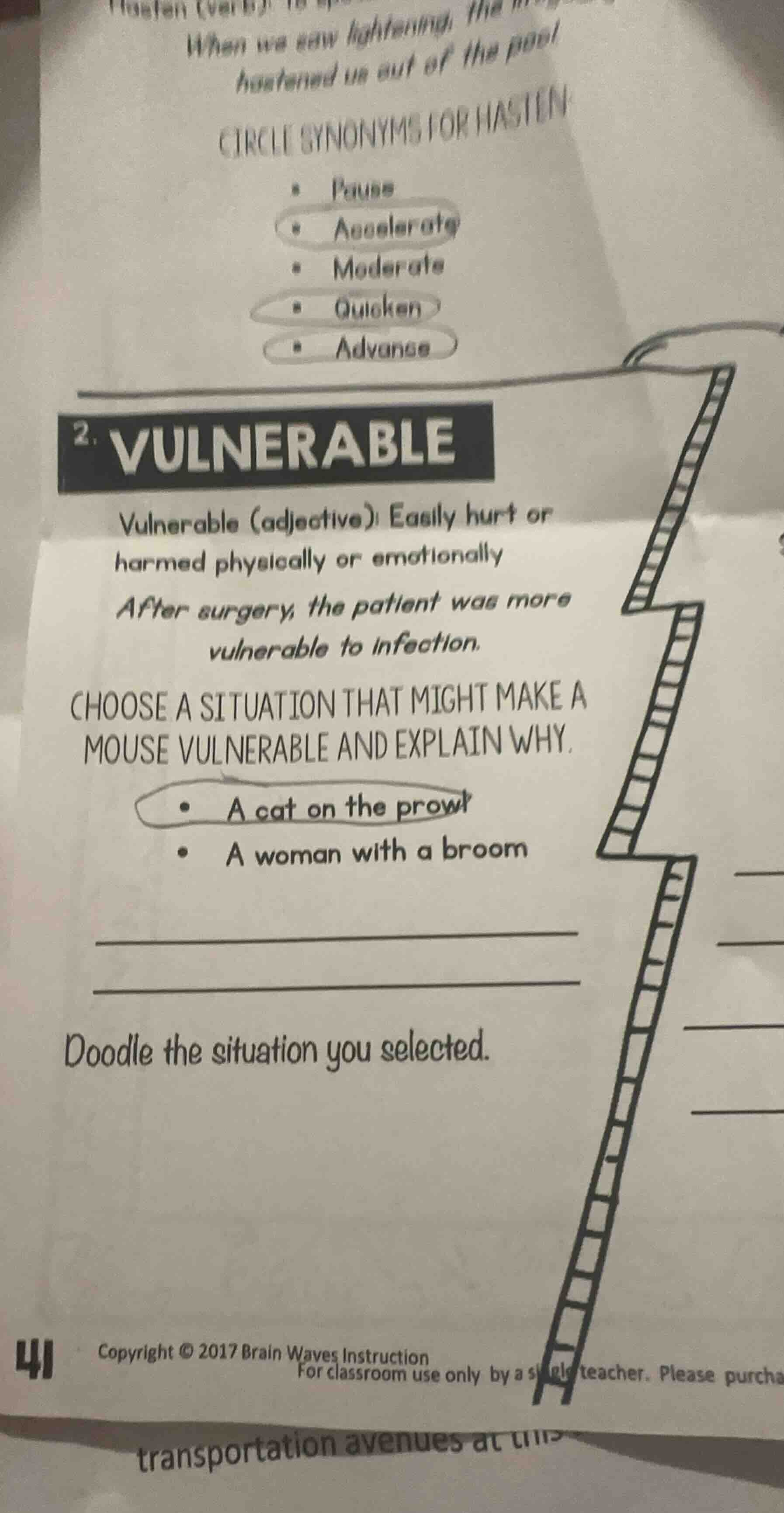 2. vulnerable vulnerable (adjective): easily hurt or harmed physically …