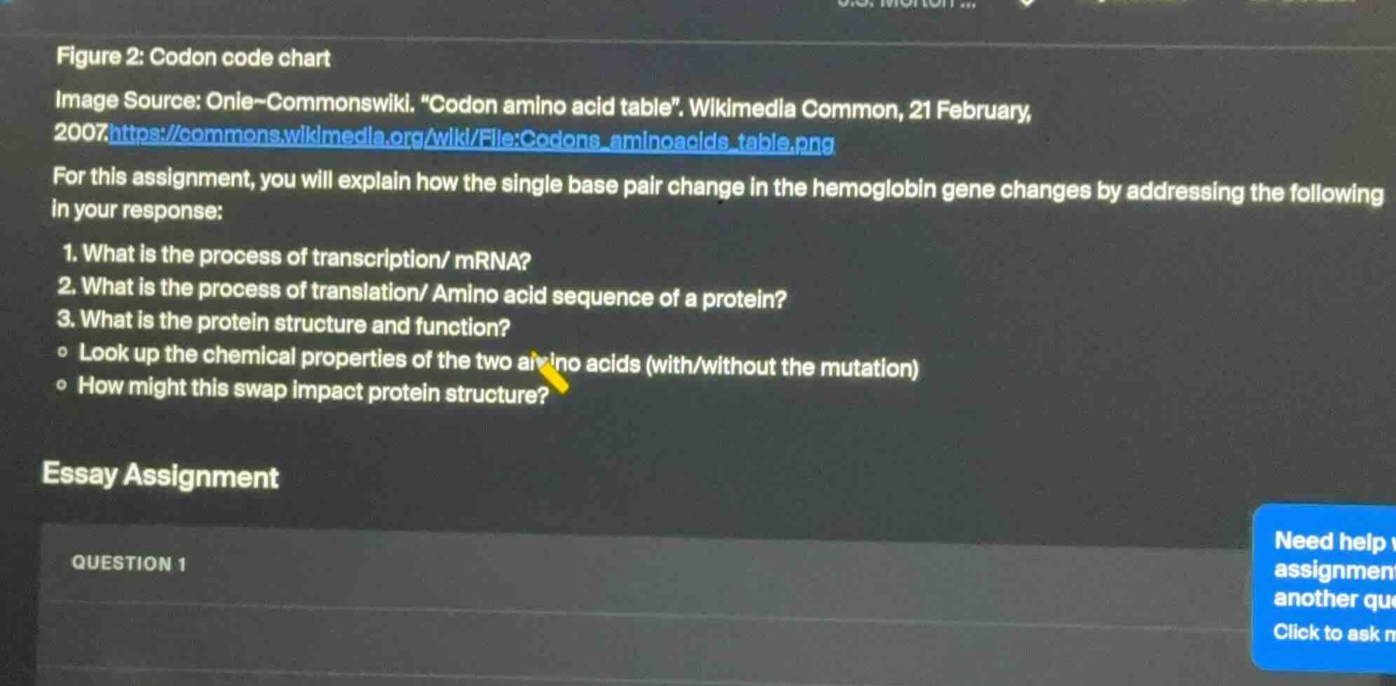 figure 2: codon code chart image source: onie~commonswiki. “codon amino…
