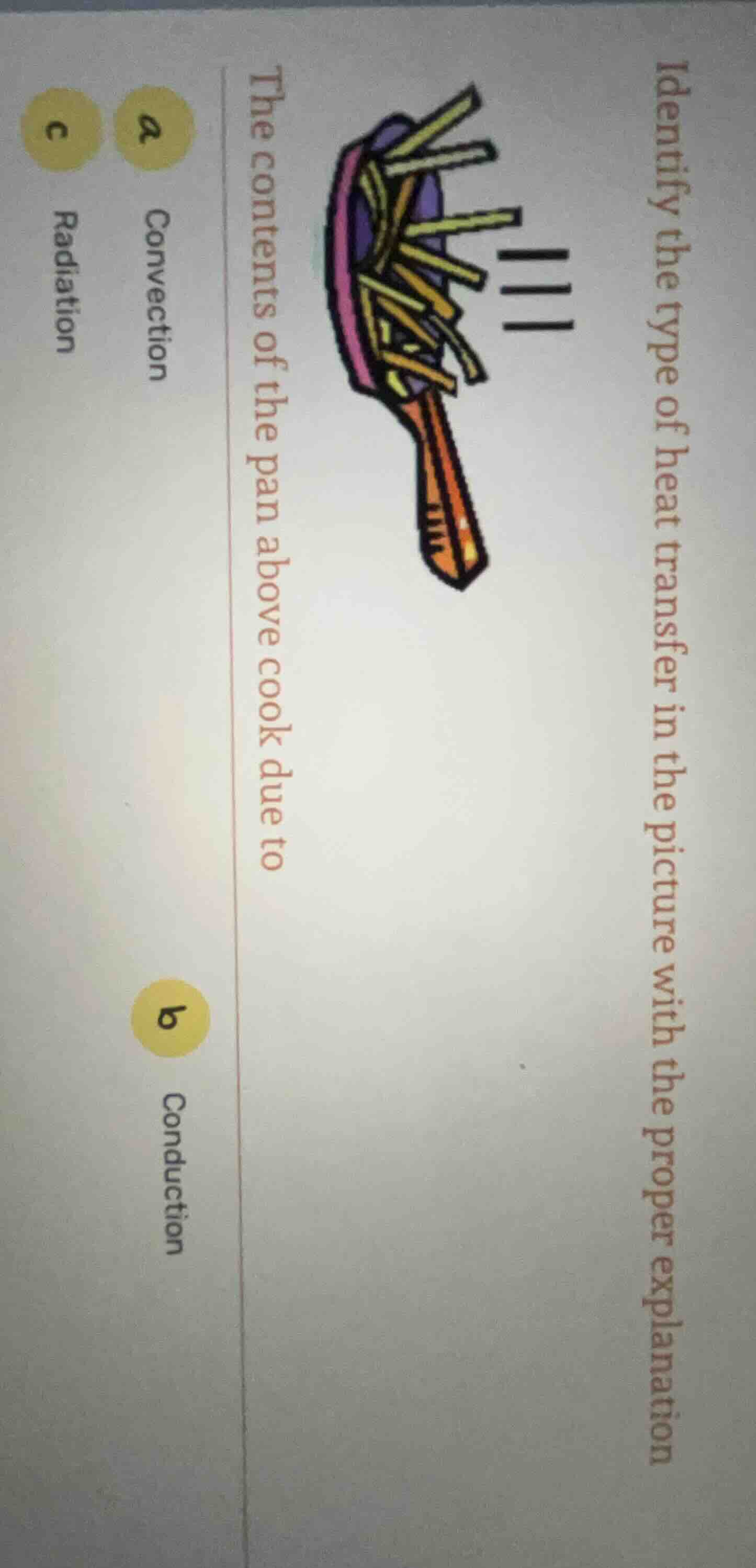 identify the type of heat transfer in the picture with the proper expla…