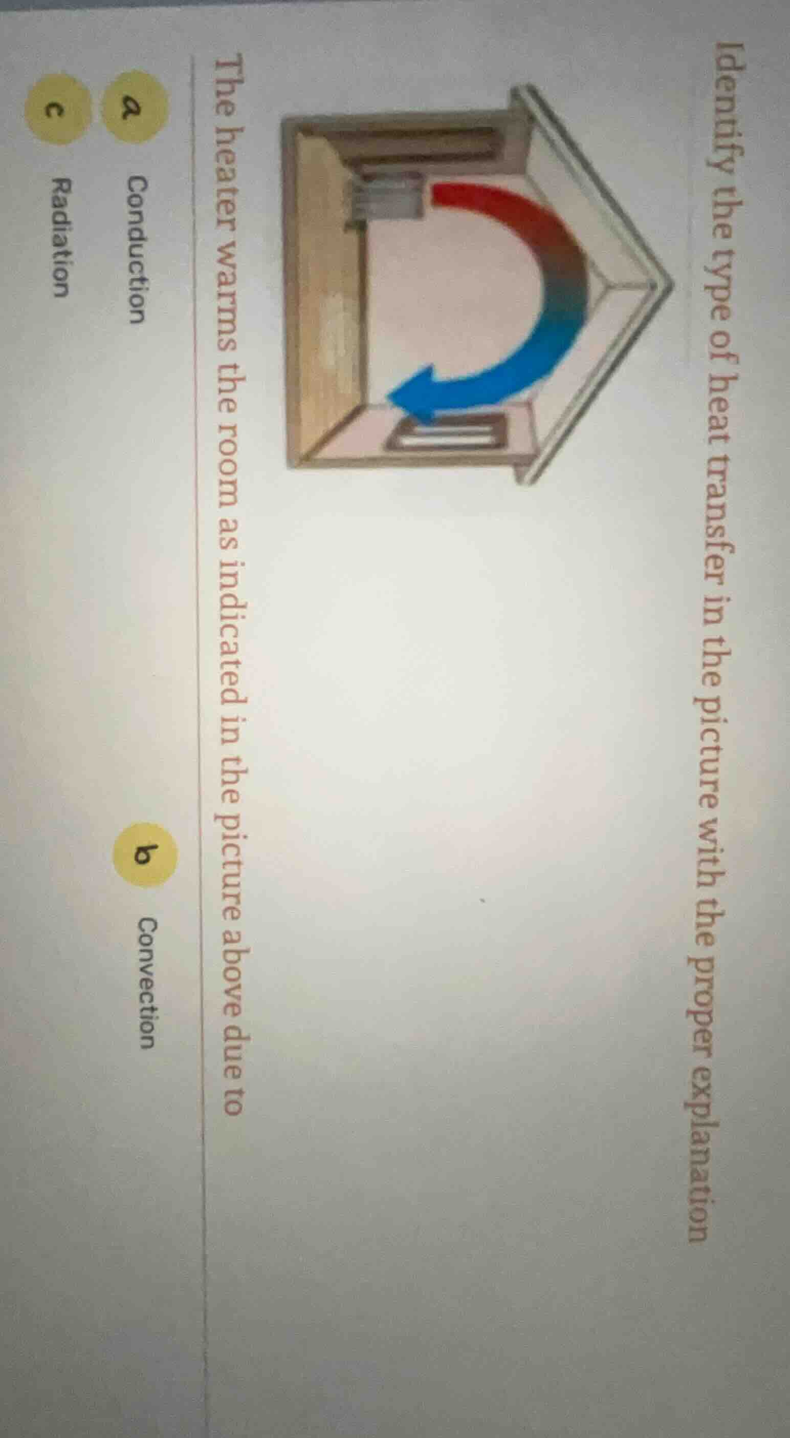 identify the type of heat transfer in the picture with the proper expla…