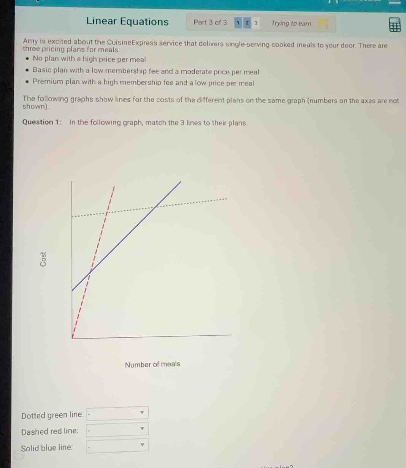 linear equations part 3 of 3 1 2 3 trying to earn amy is excited about …