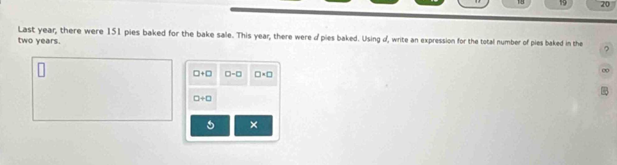 last year, there were 151 pies baked for the bake sale. this year, ther…