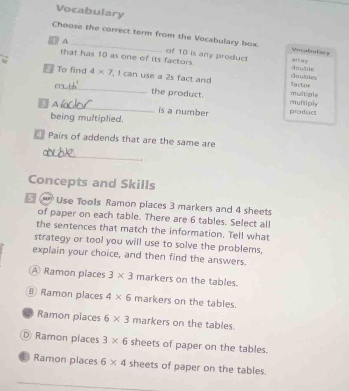 vocabulary choose the correct term from the vocabulary box. 1 a ______ …