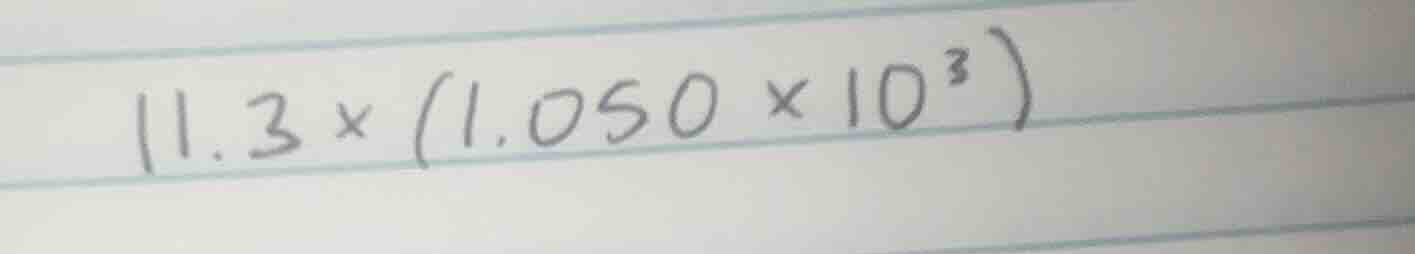 11.3×(1.050×10³)