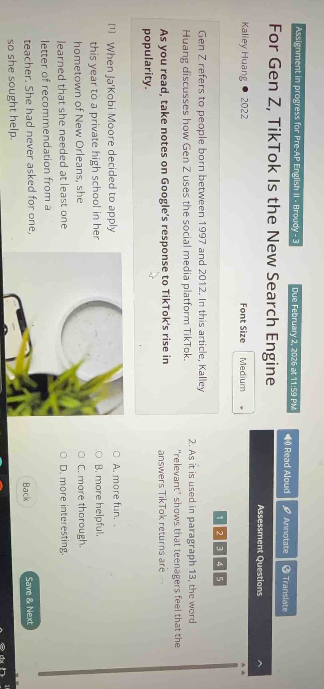 2. as it is used in paragraph 13, the word elevant\ shows that teenager…