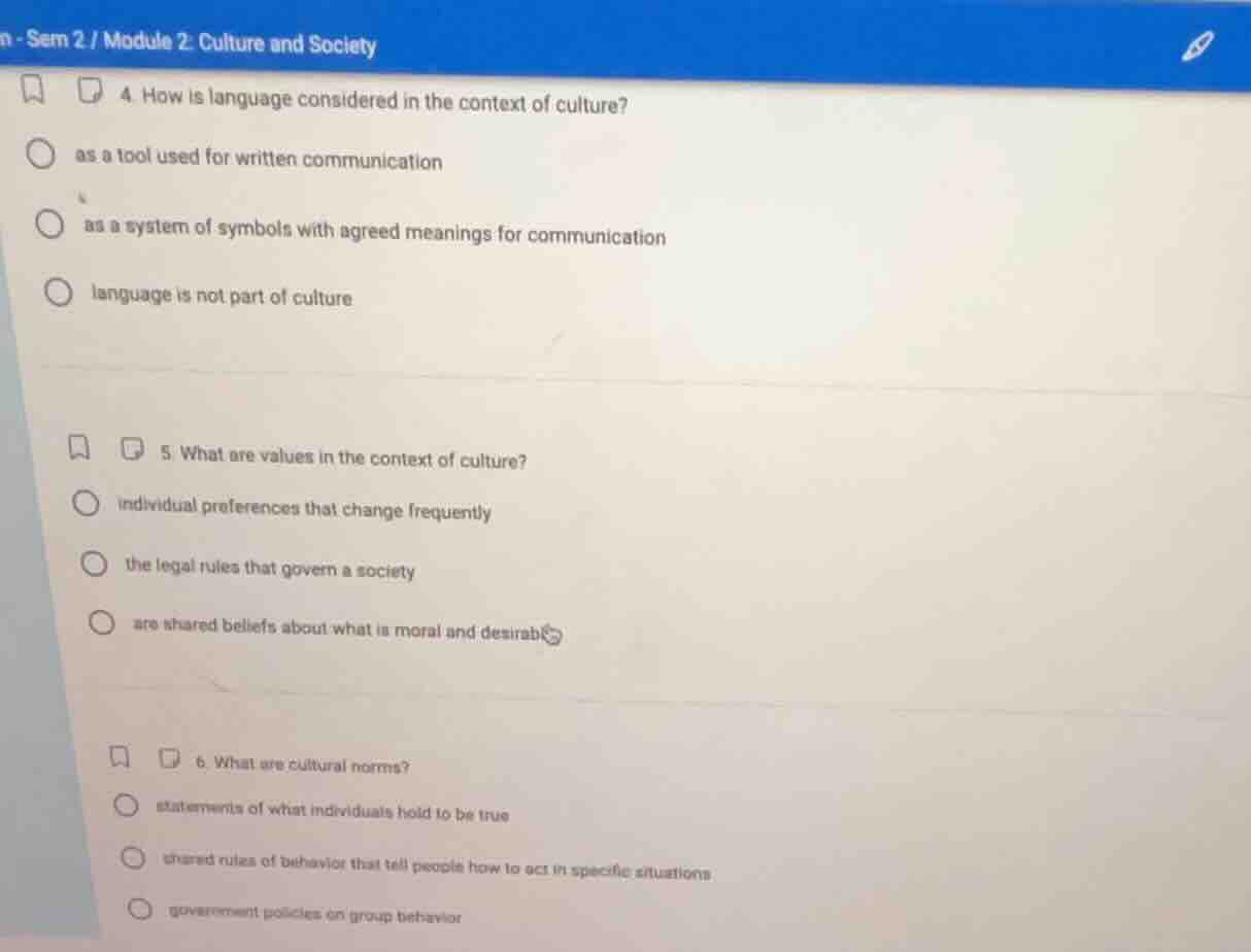 n - sem 2 / module 2 culture and society 4. how is language considered …