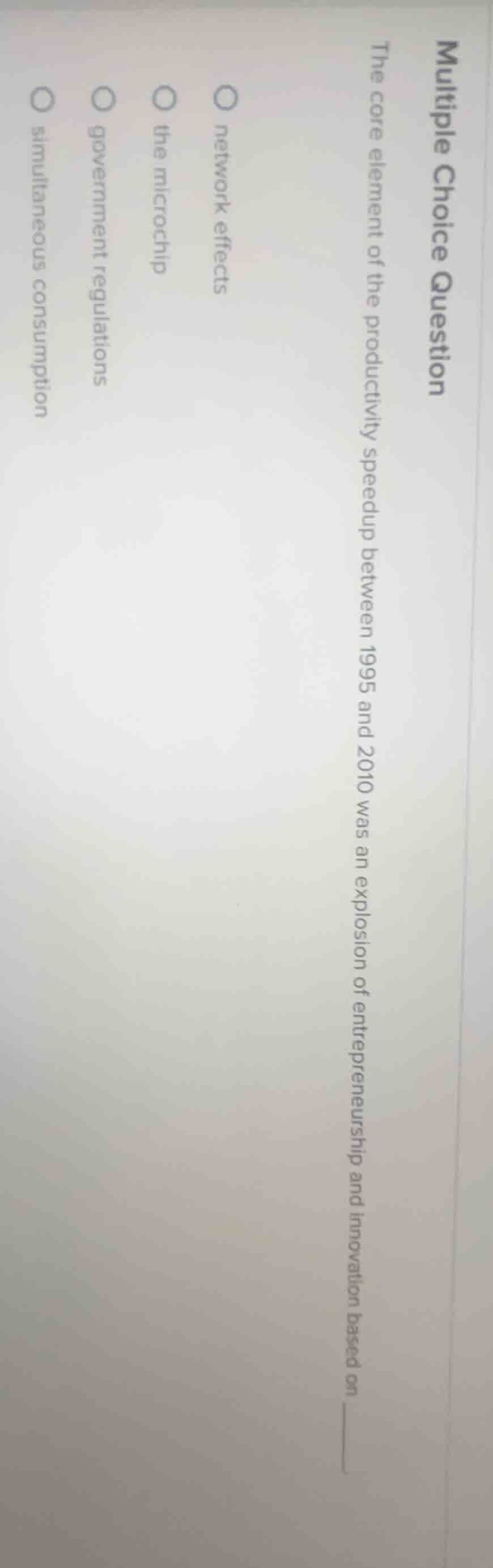 multiple choice question the core element of the productivity speedup b…