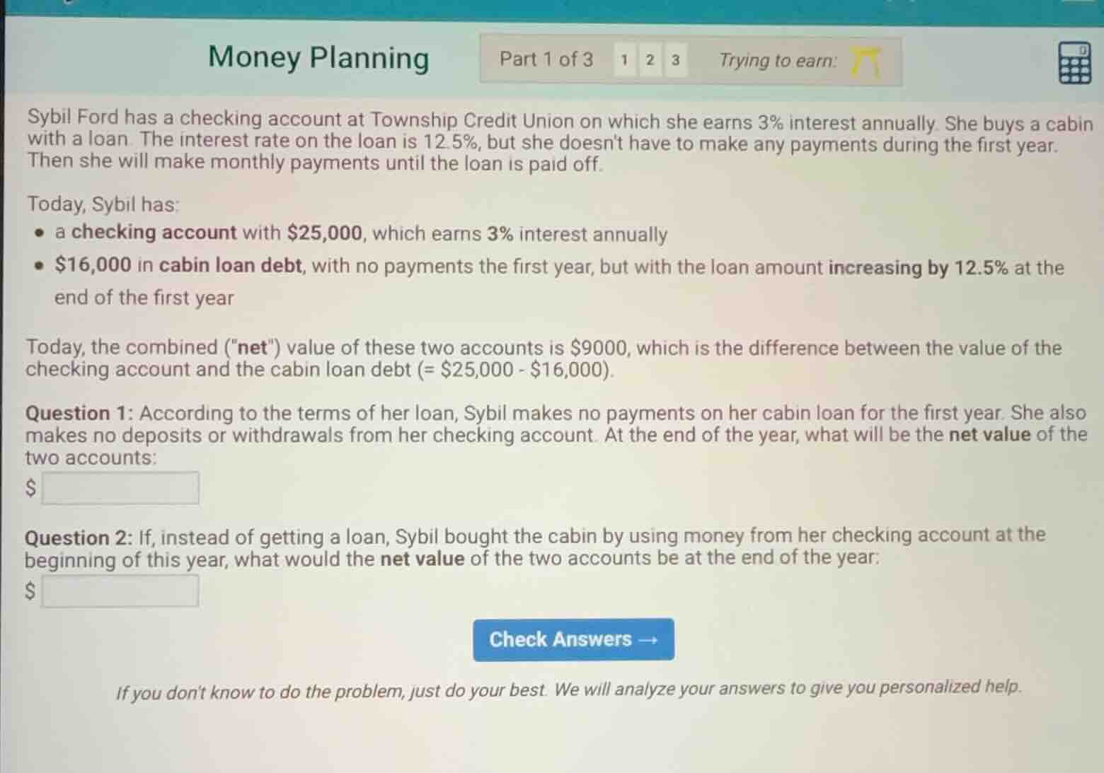 money planning part 1 of 3 1 2 3 trying to earn: sybil ford has a check…