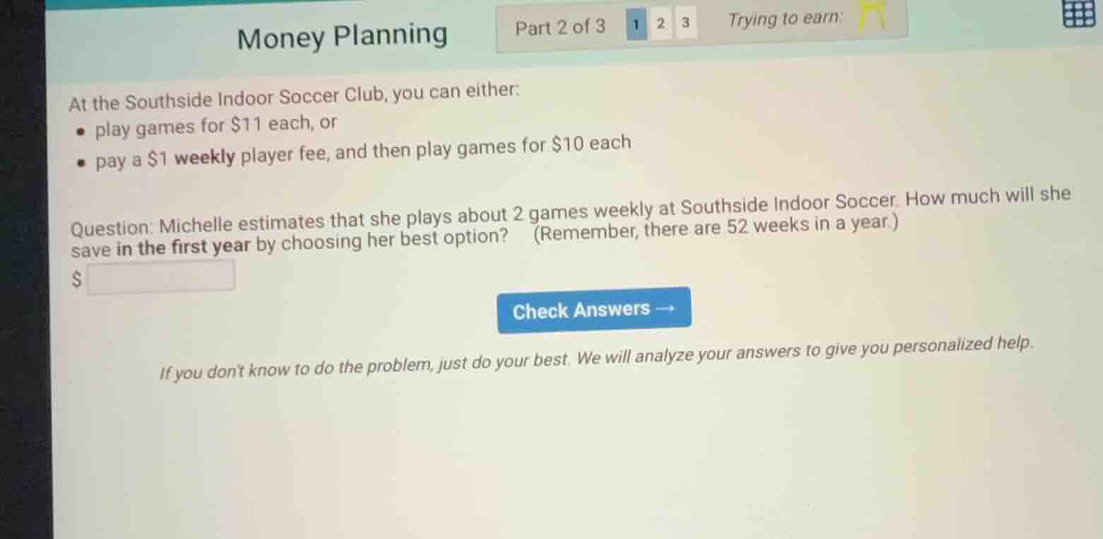 money planning part 2 of 3 1 2 3 trying to earn: at the southside indoo…