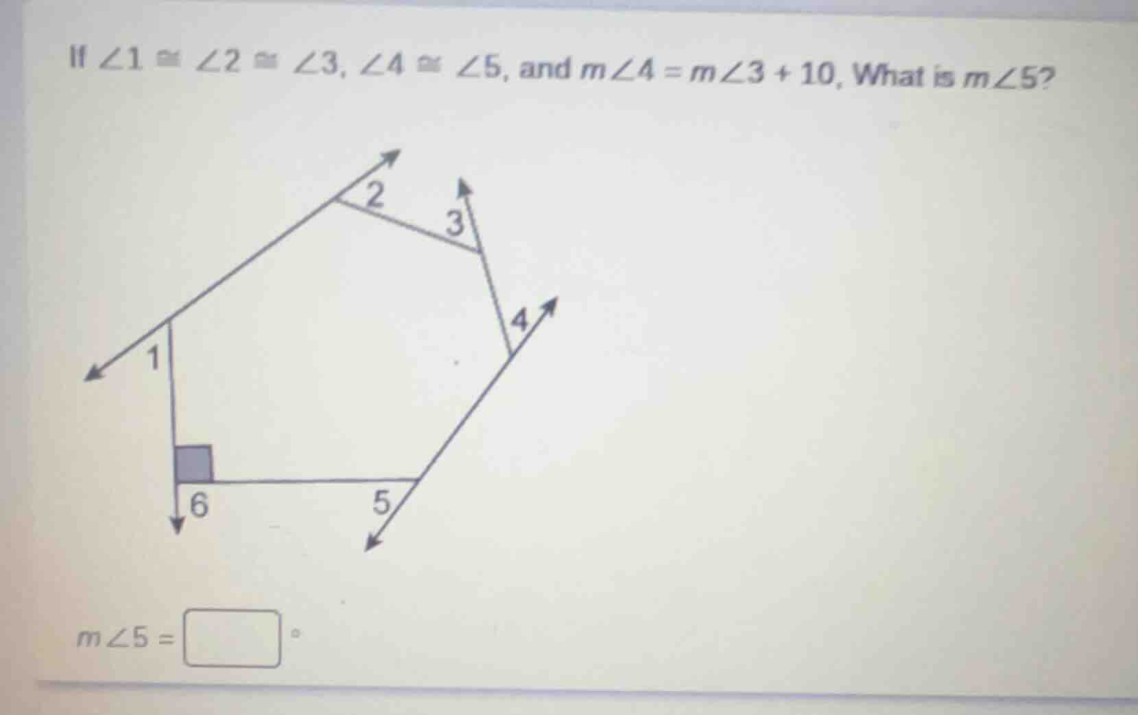 if $\\angle 1 \\cong \\angle 2 \\cong \\angle 3$, $\\angle 4 \\cong \\a…