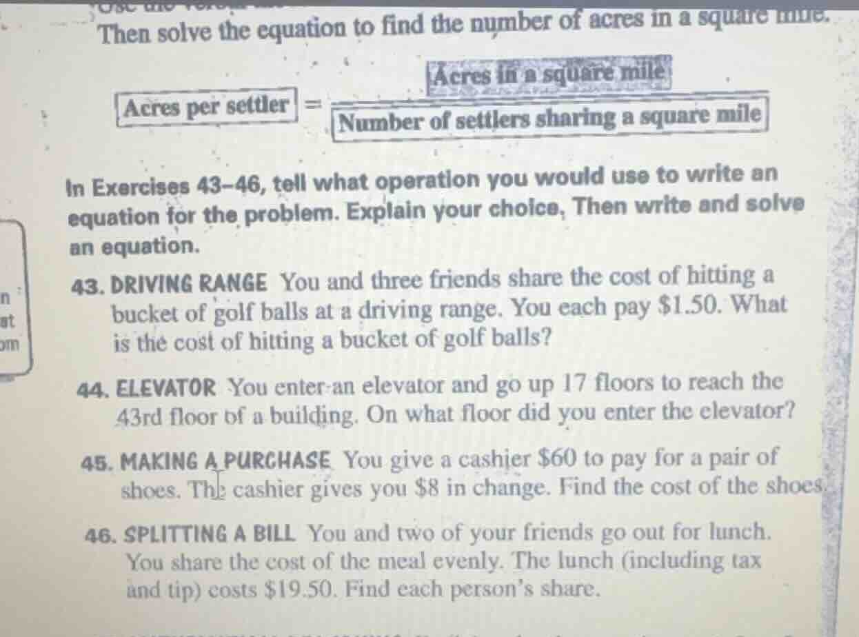 then solve the equation to find the number of acres in a square mile. a…