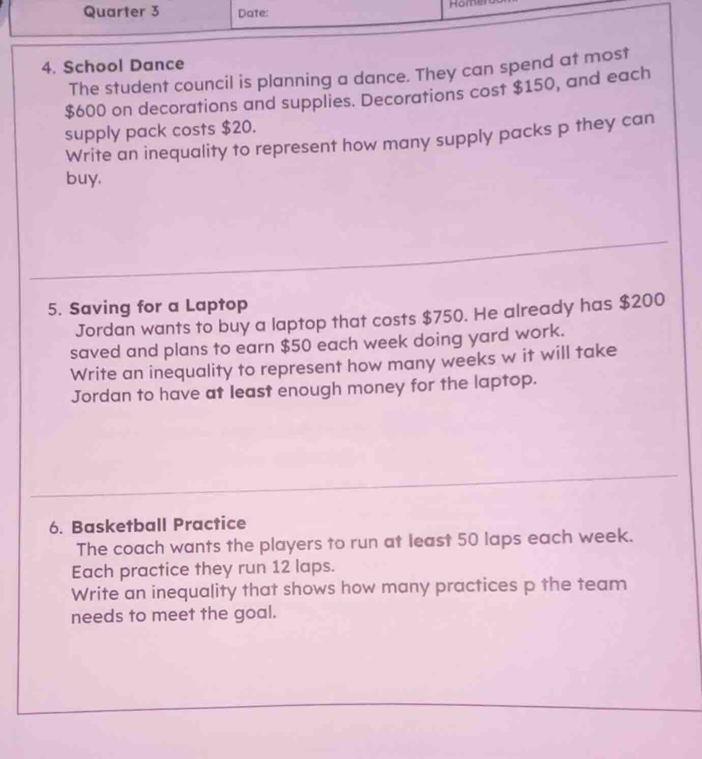 4. school dance the student council is planning a dance. they can spend…