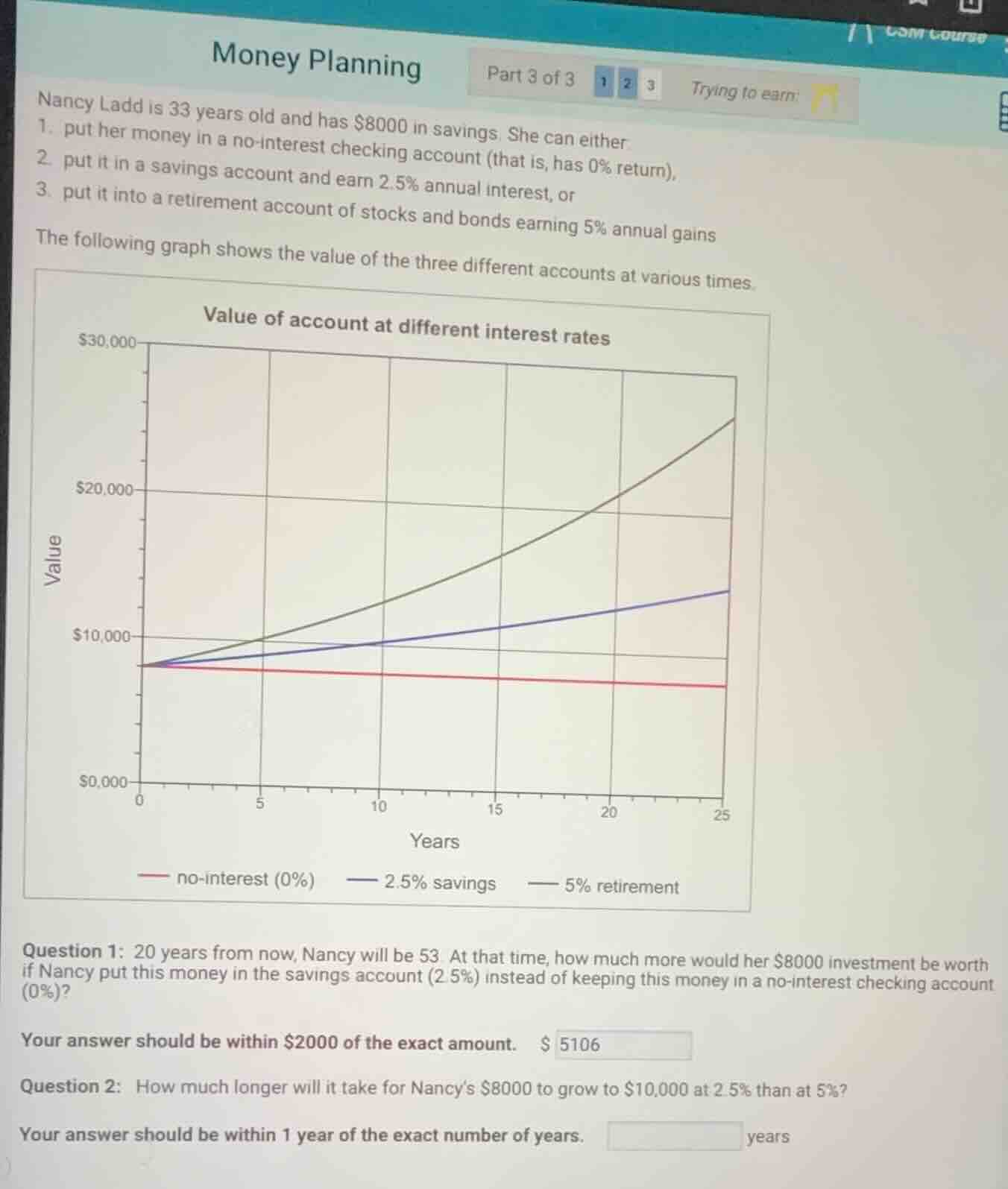 money planning part 3 of 3 1 2 3 trying to earn nancy ladd is 33 years …