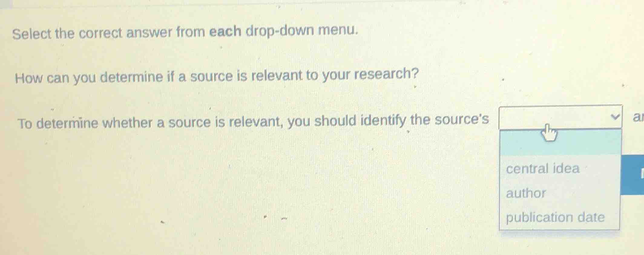 select the correct answer from each drop - down menu. how can you deter…