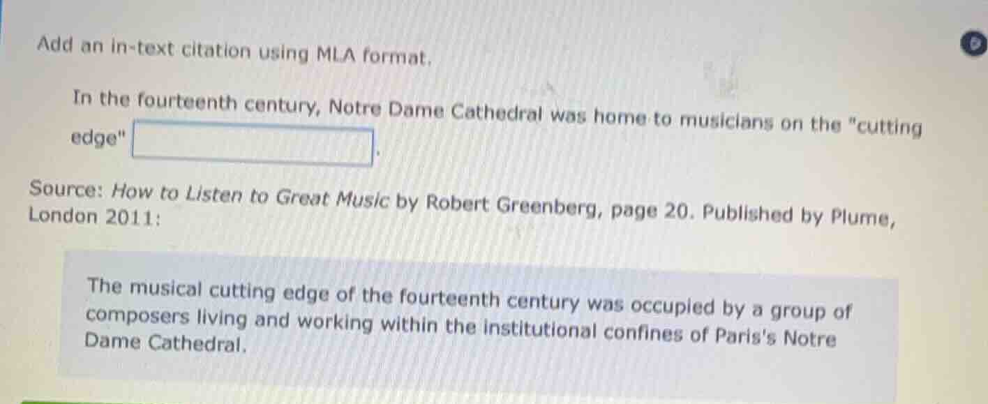 add an in-text citation using mla format. in the fourteenth century, no…