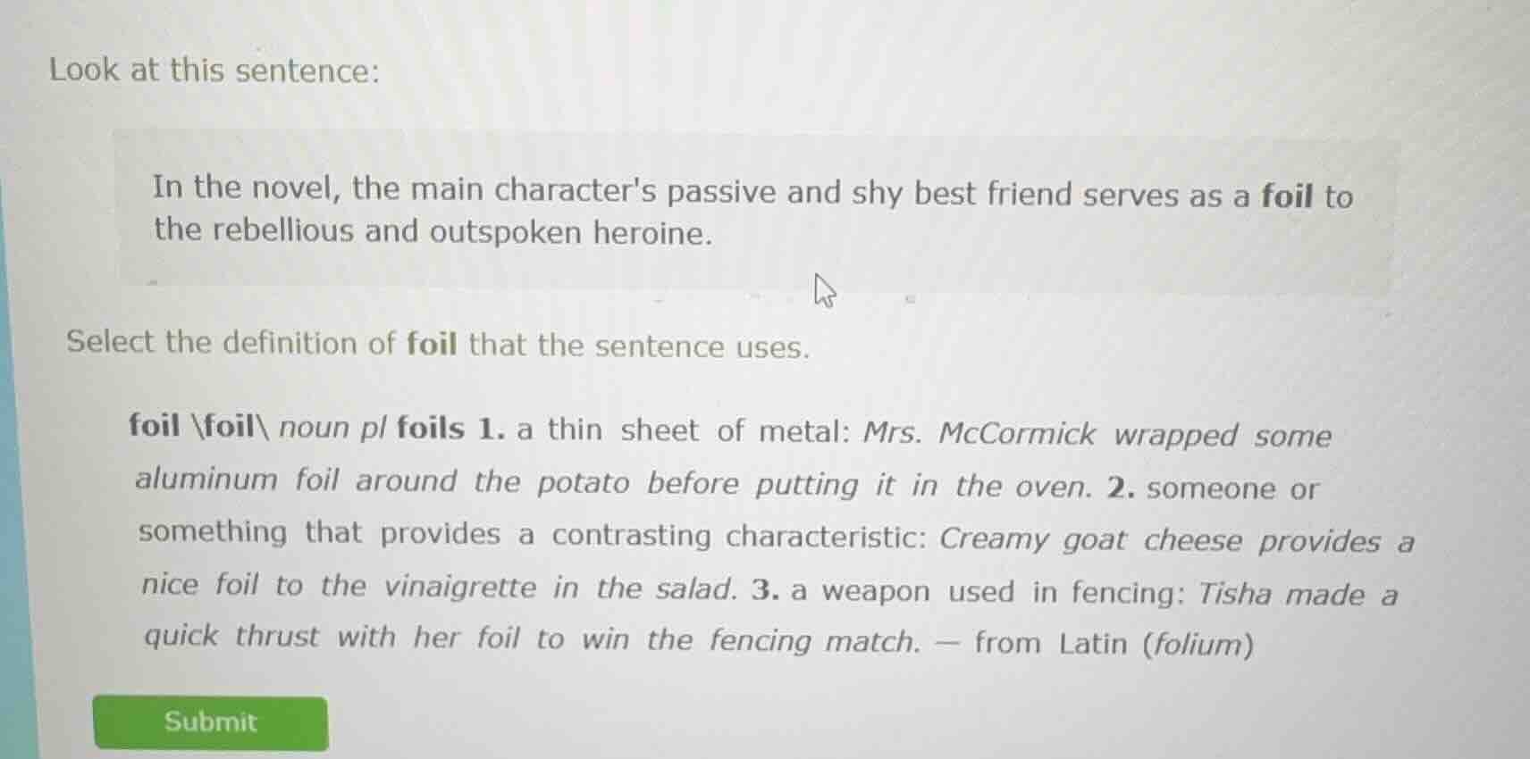 look at this sentence: in the novel, the main characters passive and sh…