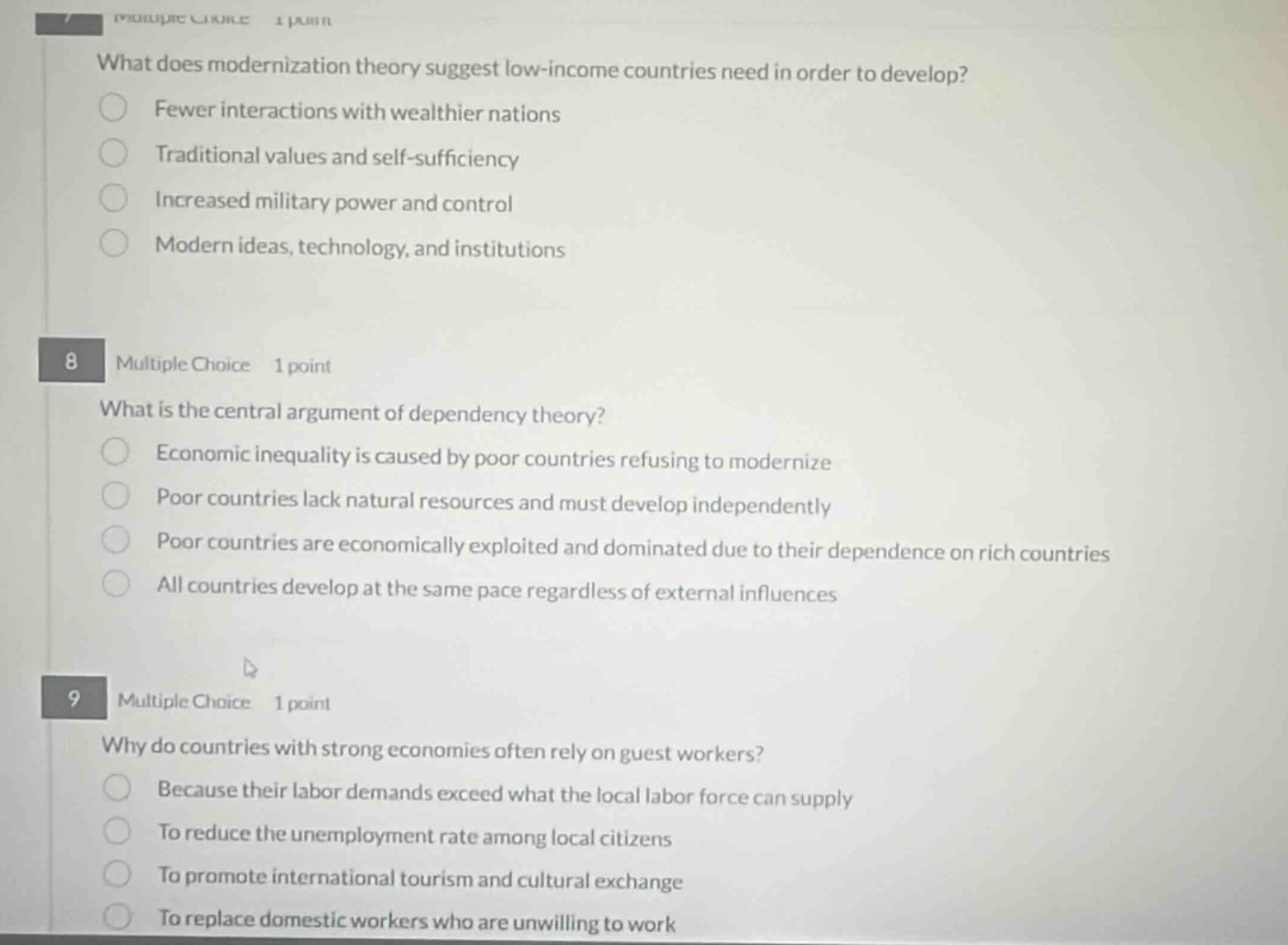 what does modernization theory suggest low - income countries need in o…