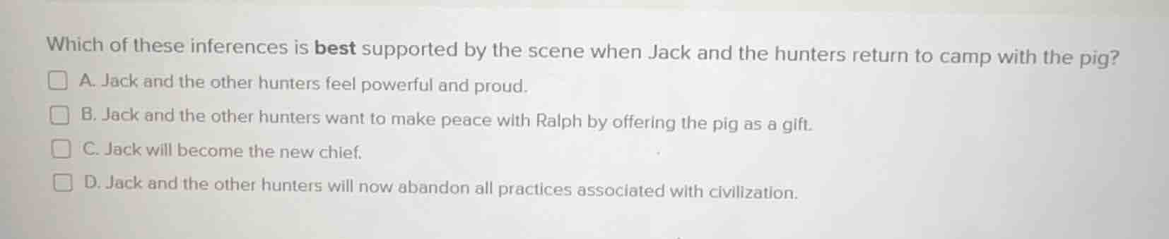 which of these inferences is best supported by the scene when jack and …