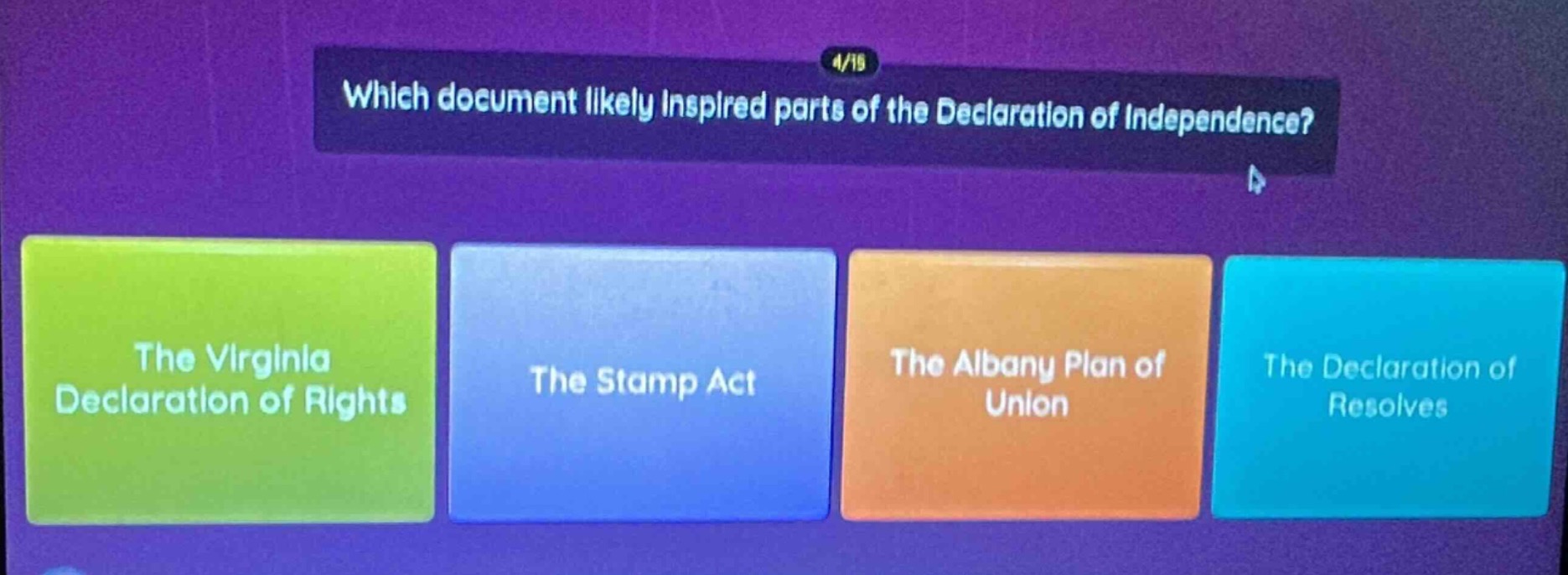 which document likely inspired parts of the declaration of independence…