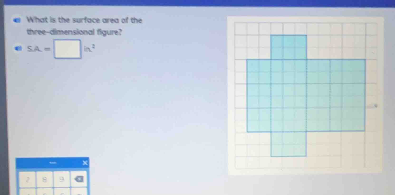 what is the surface area of the three - dimensional figure? s.a. = \\sq…