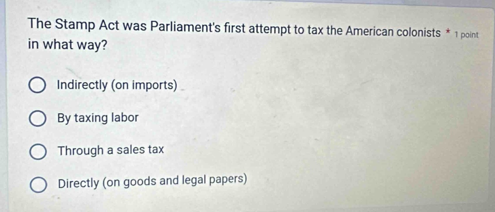 the stamp act was parliaments first attempt to tax the american colonis…