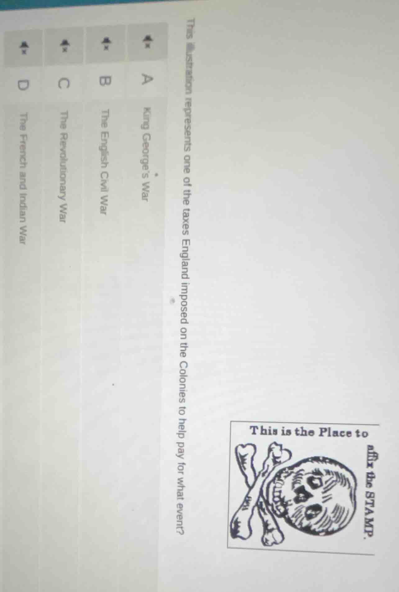 this illustration represents one of the taxes england imposed on the co…