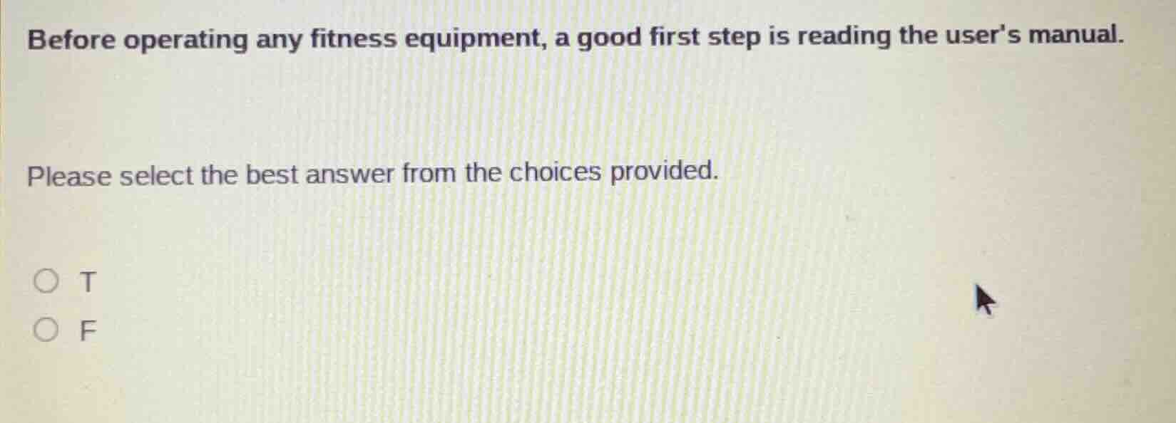 before operating any fitness equipment, a good first step is reading th…