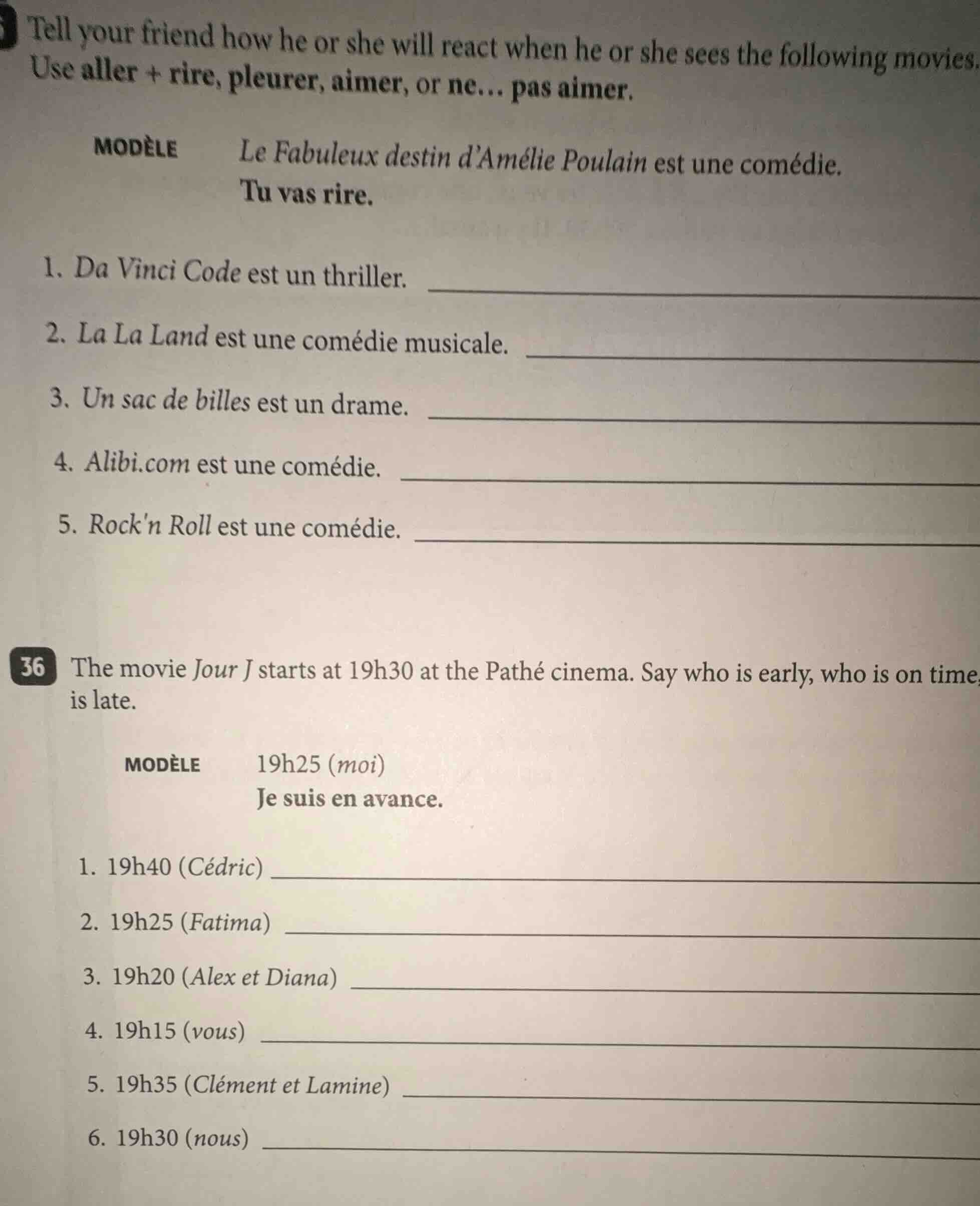 tell your friend how he or she will react when he or she sees the follo…