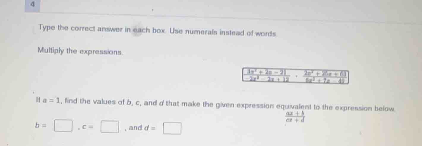 type the correct answer in each box. use numerals instead of words. mul…