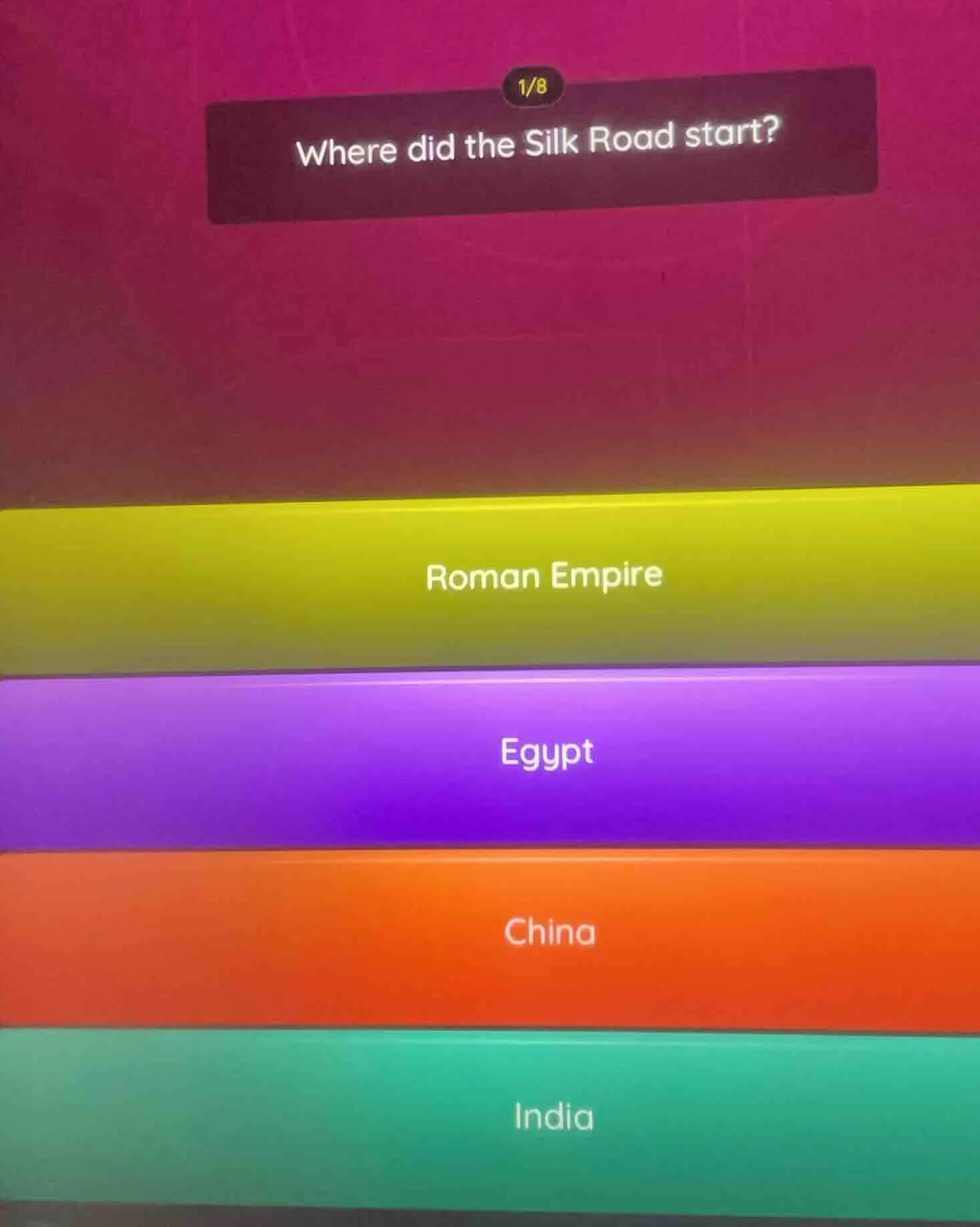 where did the silk road start? roman empire egypt china india