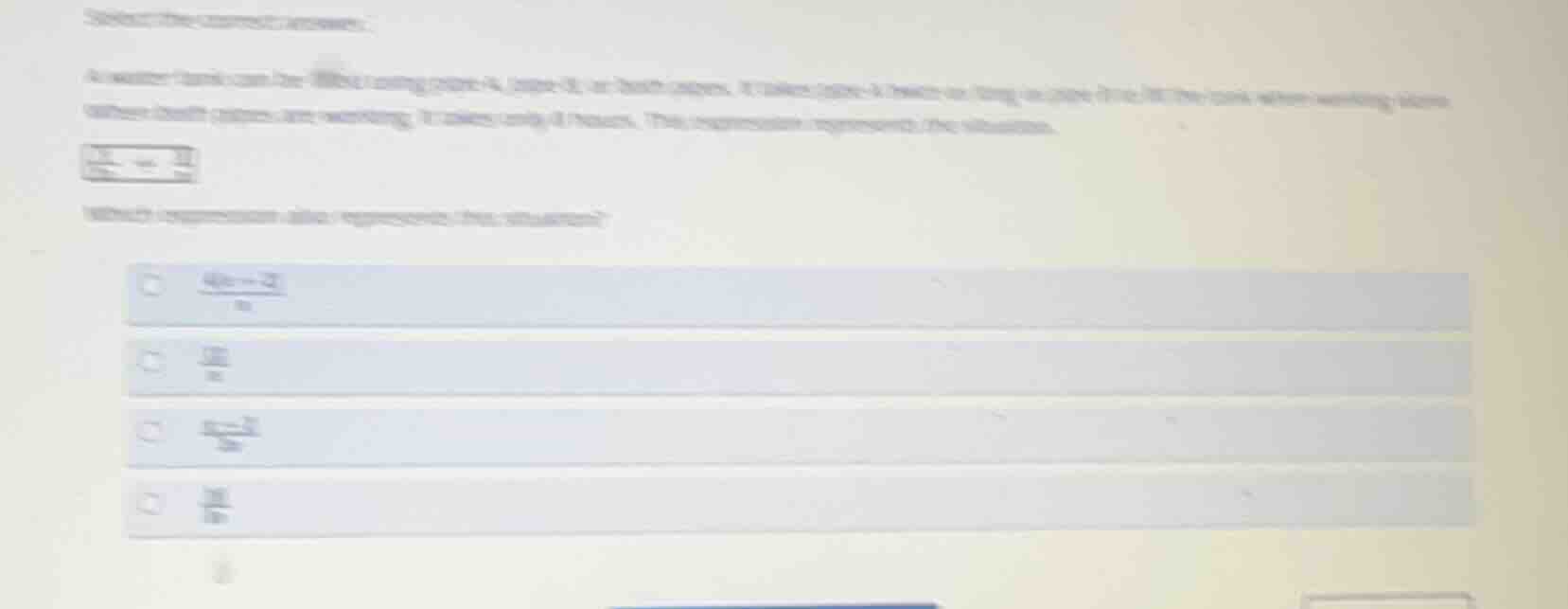 select the correct answer: a water tank can be filled using pipe - a, p…