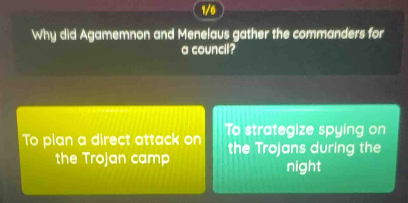 why did agamemnon and menelaus gather the commanders for a council? to …