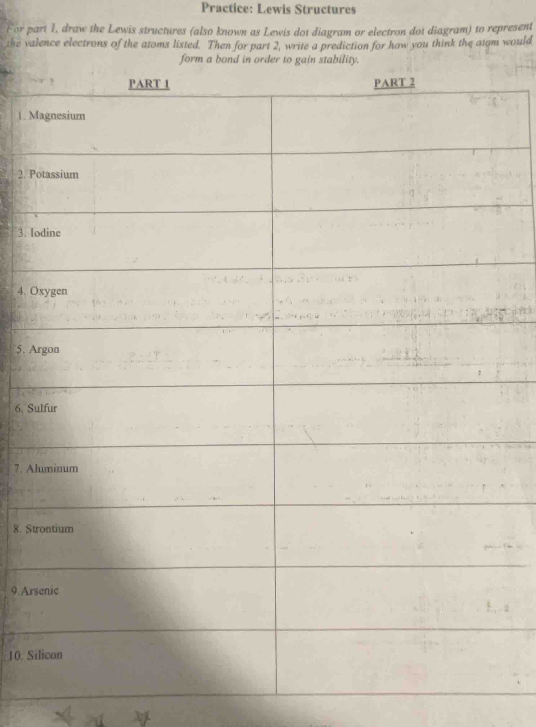 practice: lewis structures for part 1, draw the lewis structures (also …