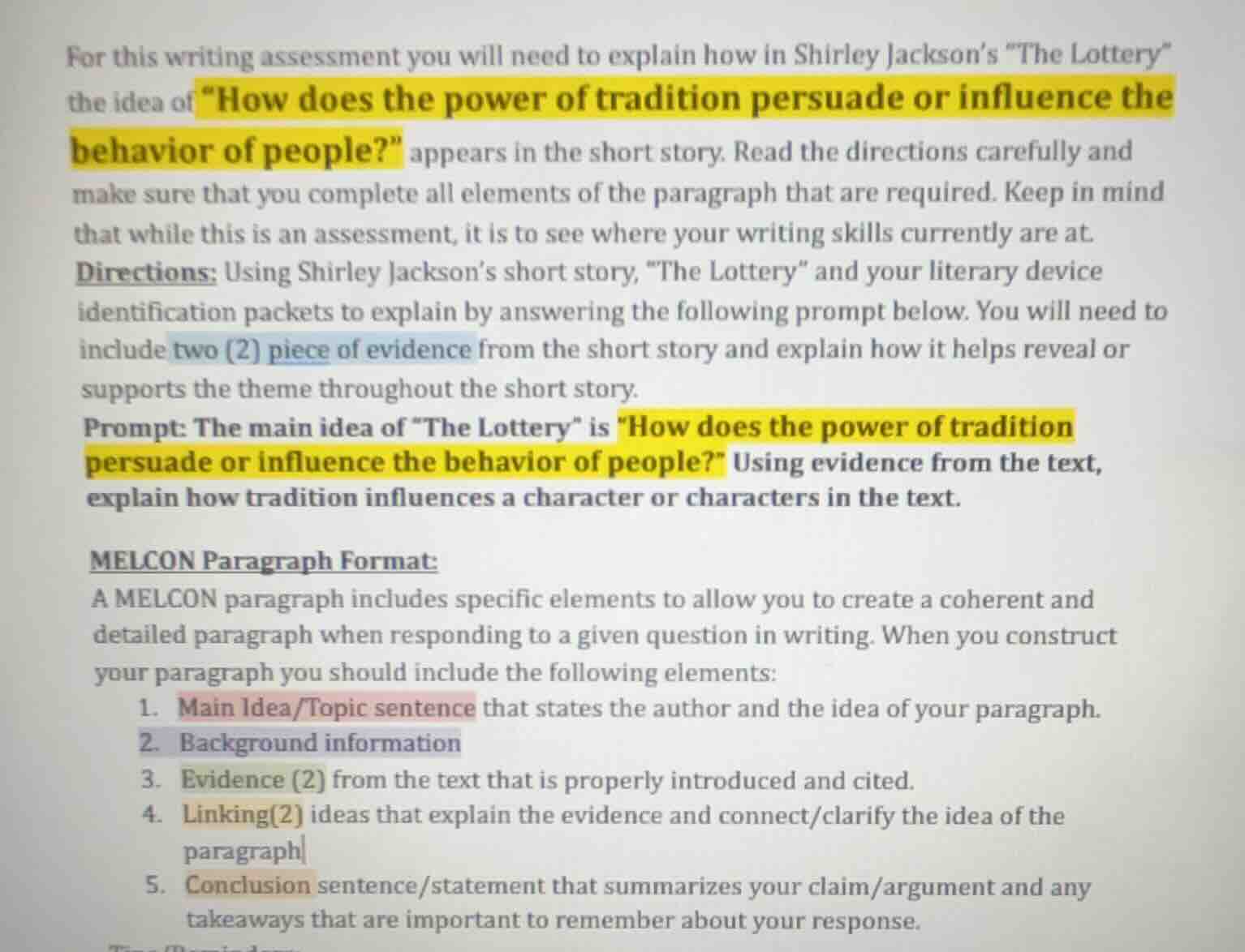 for this writing assessment you will need to explain how in shirley jac…