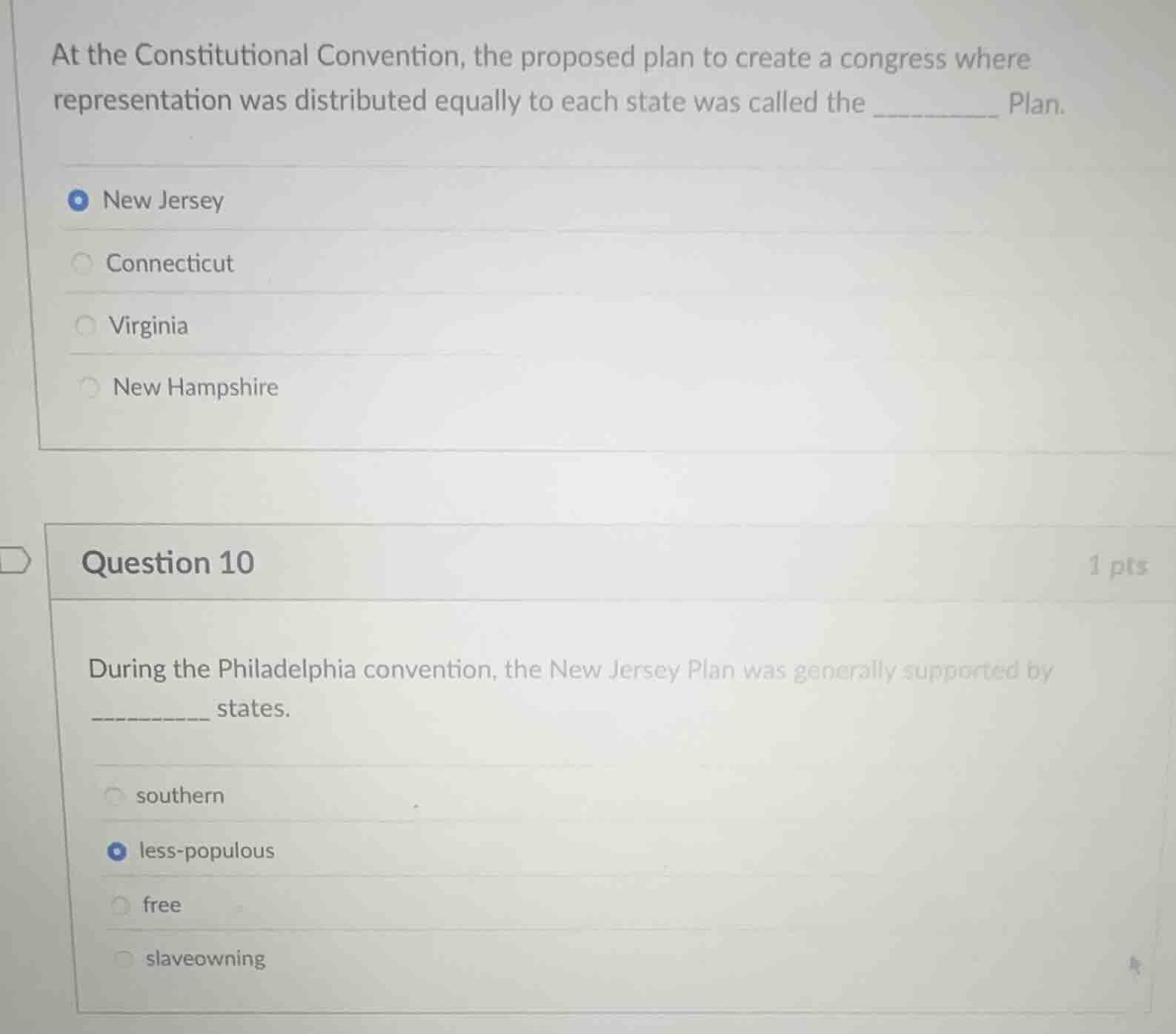 at the constitutional convention, the proposed plan to create a congres…