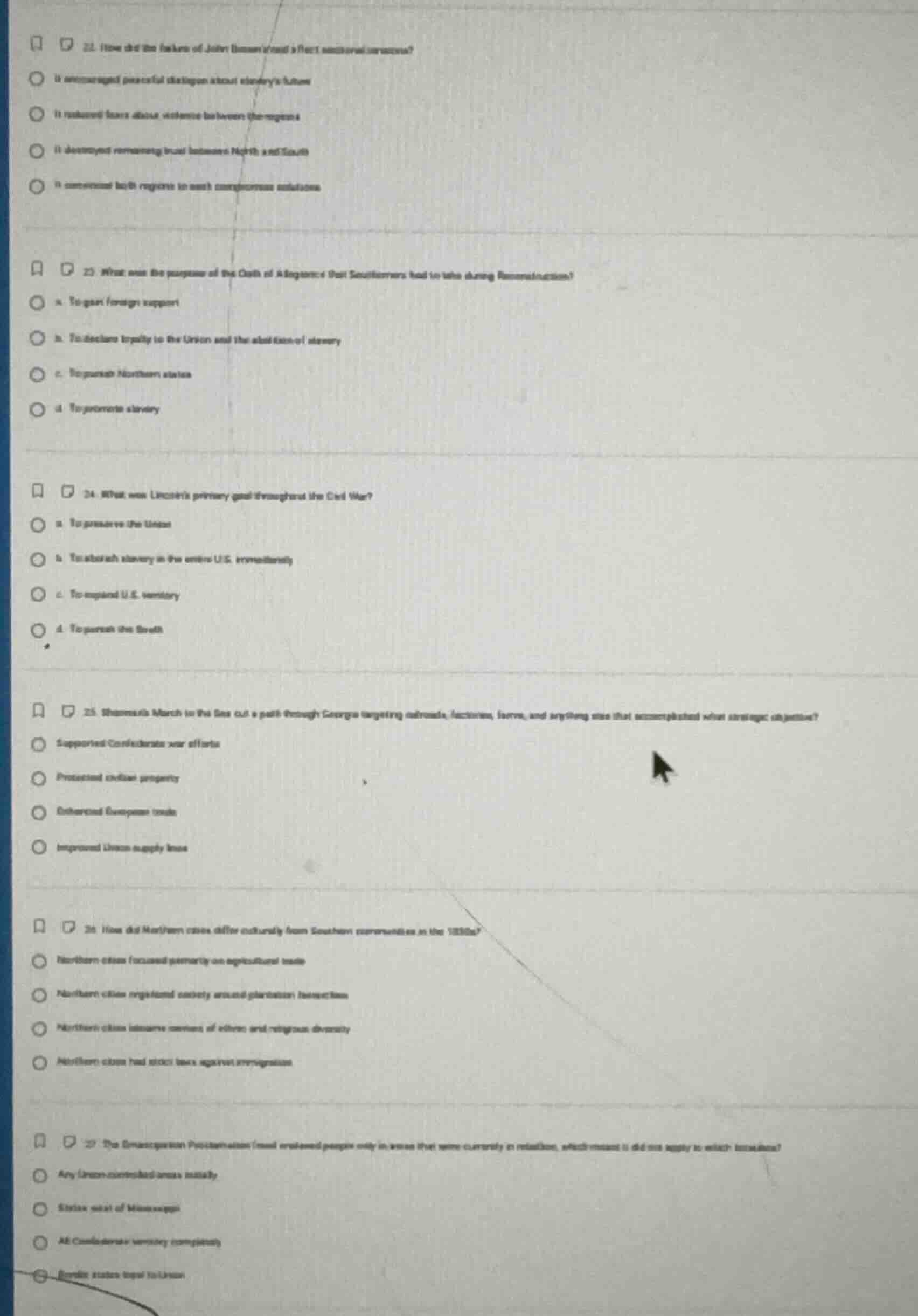 22. how did theakers of john browns raid affect national tensions? it e…