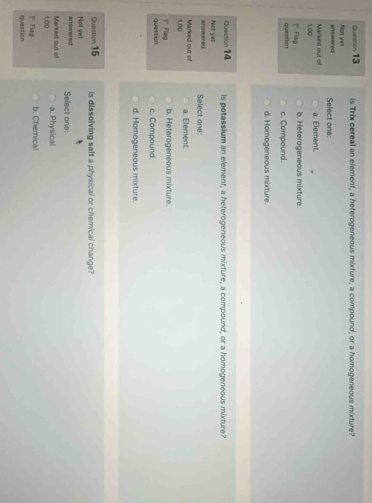 question 13 not yet answered marked out of 1.00 flag question is trix c…